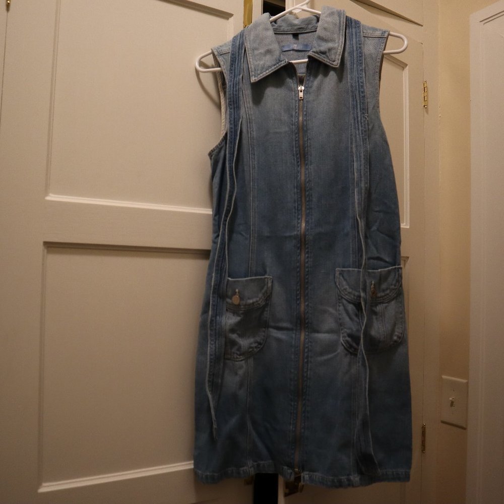 Small Blue-jean Dress (with waist tie)